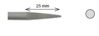 15-154  LIMA MINI ACERO REDONDA 3,1 mm.